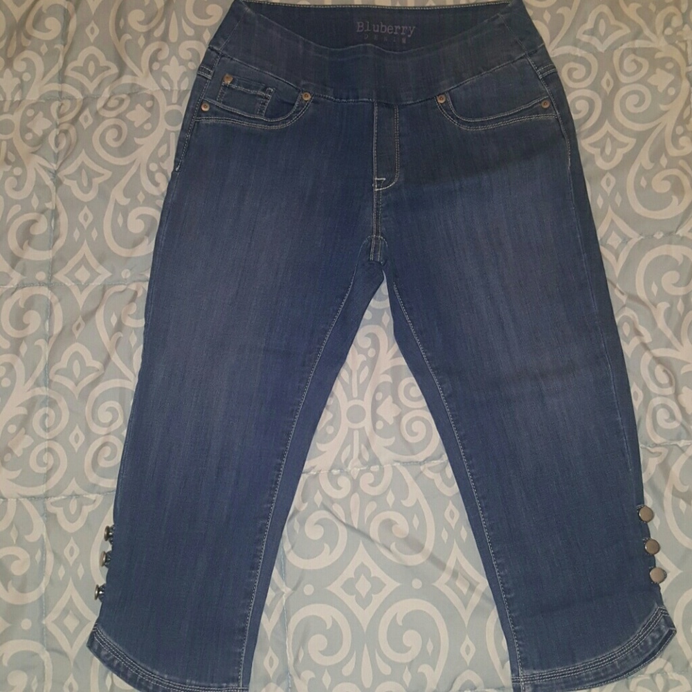 Blueberry Denim Capris